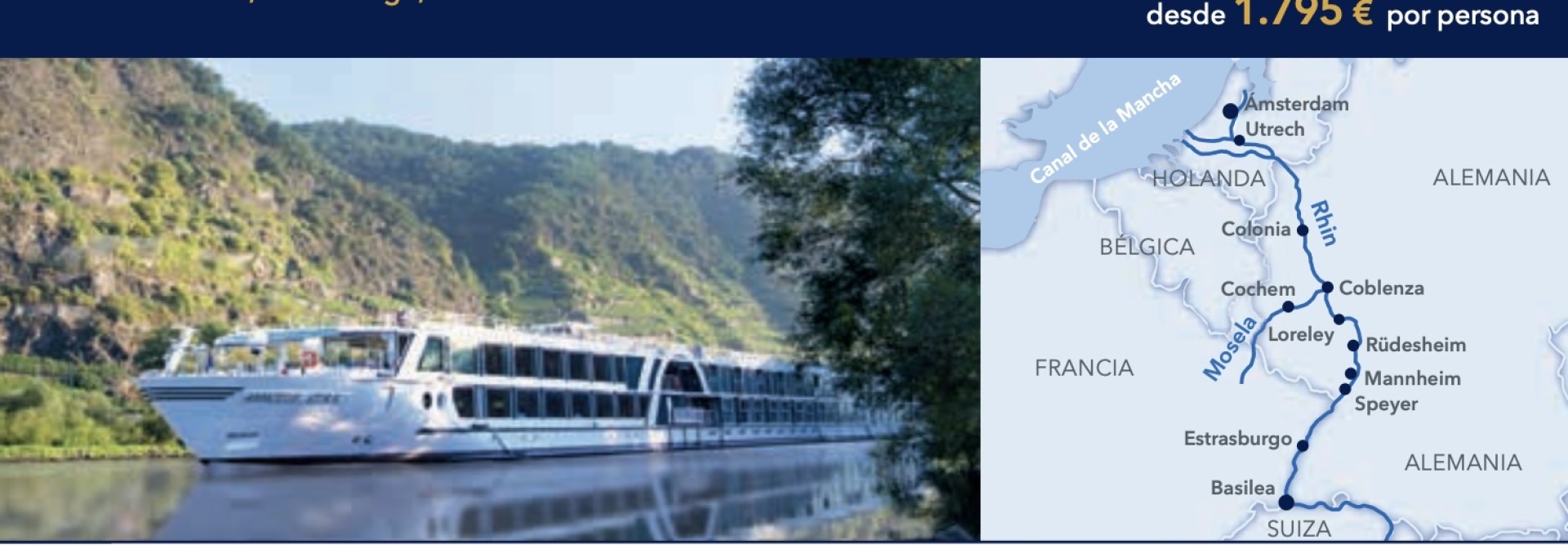 Crucero fluvial por el Rin